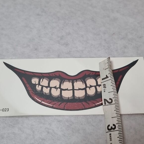 HALLOWEEN FACE LIPS SMILE COSTUME TATTOO - Picture 5 of 6